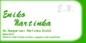 eniko martinka business card